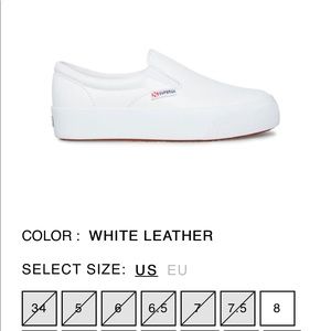 Slip on white supergas